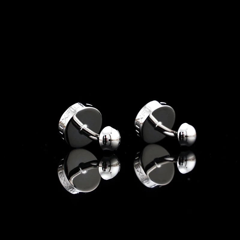 FLEXFIL Luxury shirt cufflinks for men's Brand cuff buttons cuff links gemelos High Quality round wedding abotoaduras Jewelry