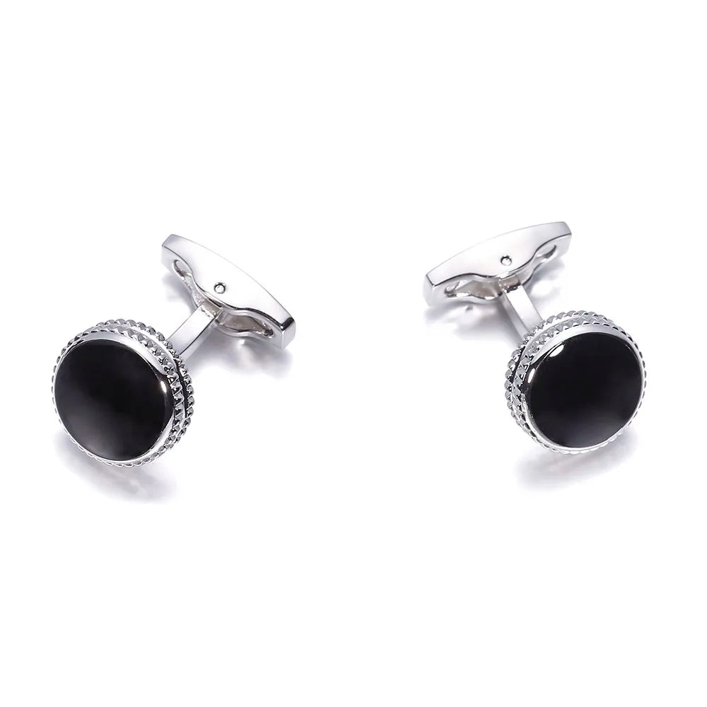 VAGULA Cufflinks Black Enamel Gemelos Top Luxury Men French Shirt Cuff links Wedding gift 825