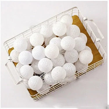 2M/3M LED Cotton Ball Light Chain Night Lights Garland Lights string Christmas Xmas Kids Bedroom Halloween Outdoor Lights