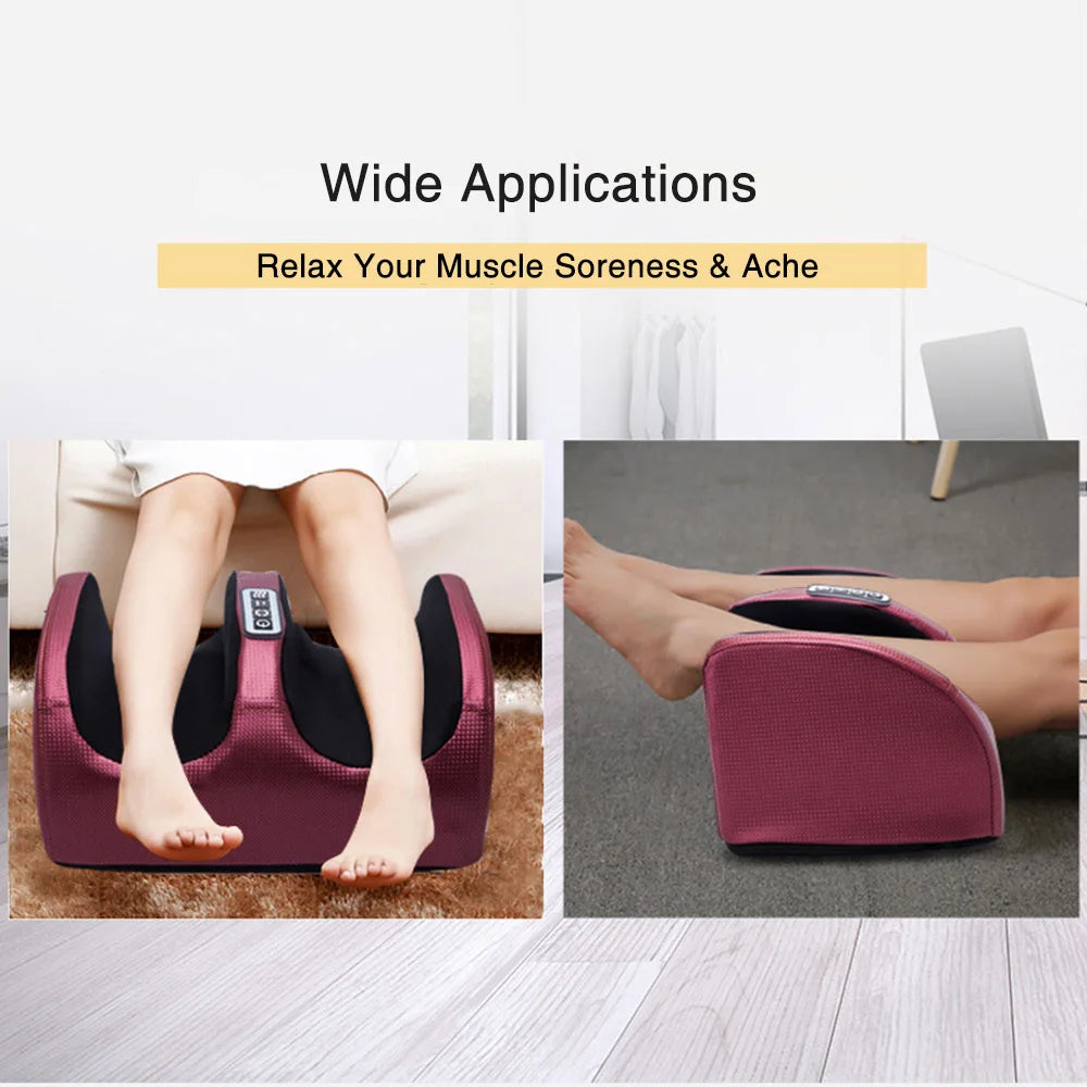 Foot and Calf Massager with Heat Shiatsu Electric Kneading Foot Massager Machine for Pain Relief Promotes Blood Circulation