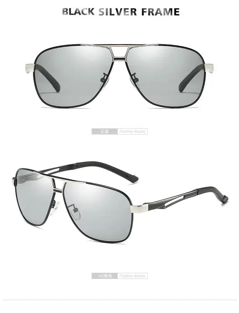 Photochromic Polarized Sunglasses for Men Fashion Sun Glasses Men Women Luxury Driving Classic Cycling Sunglasses 2024
