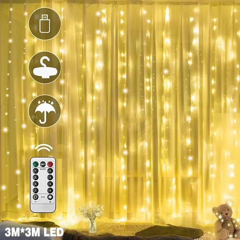10 LED Cotton USB Balls String Christmas Fairy Lights Novelty Lamp Chain for Home Outdoor Garland Wedding Party Decoration