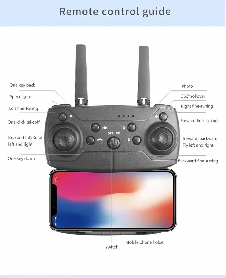 RC Drone New E88Pro 4K Professinal With 1080P Wide Angle Dual HD Camera Foldable RC Helicopter WIFI FPV Height Hold Apron Sell