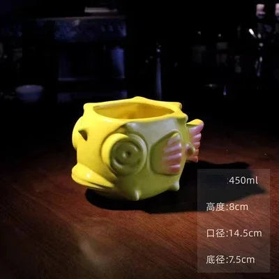 Ceramic Vase TIKI Cups Personalized Hawaiian Bar Cocktail Cup Creative Fish Shaped Decoration Bookshelf Decoration Ceramic MUG