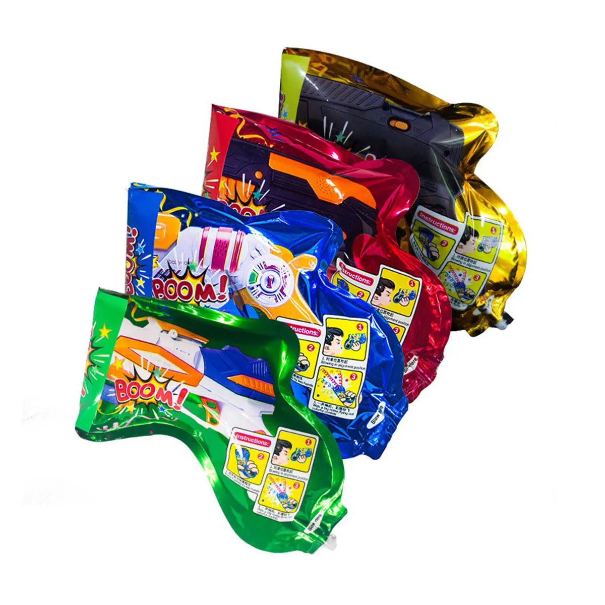 10/20/30/40Pcs Handheld Confetti Multicolor Inflatable Confetti Supply Party Popper Props for Birthday Graduation Party Props