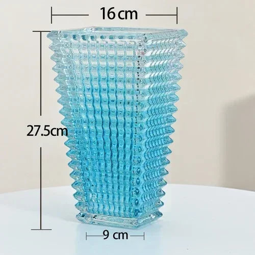 Wedding Luxury Vase Yellow Glass Tall Golden Nordic Vase Aesthetic Black Minimalist Jarrones Decorativos Moderno Room Decoration