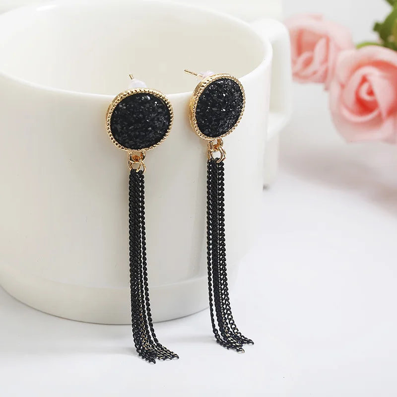 2023 New Classic Elegant Imitation Pearl Dangle Earrings For Women Crystal Long Tassel Exquisite Drop Earring Wedding Jewelry