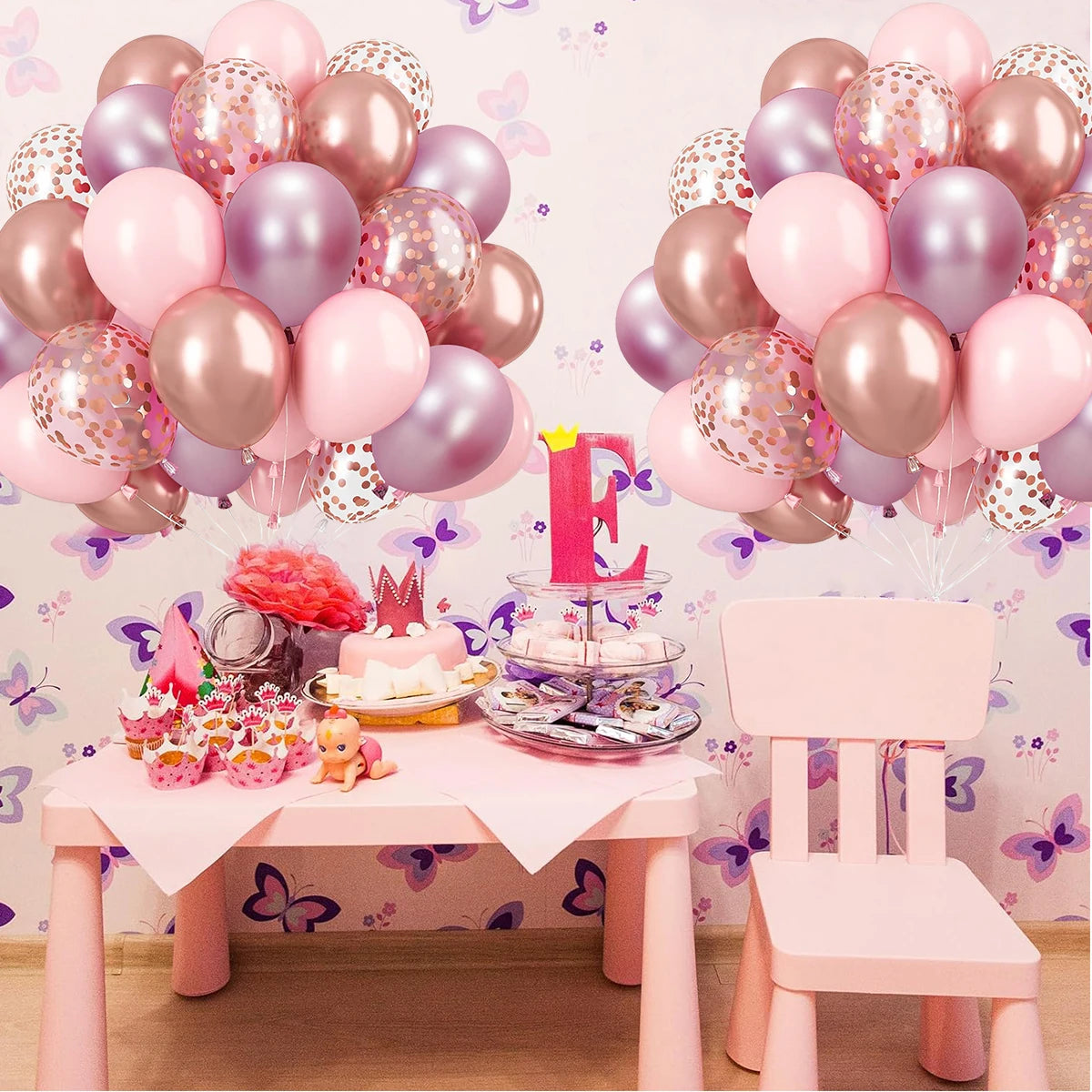 31/36/37/51/101Pcs Metallic Balloons Pearl White Latex Balloon Gold Confetti Balloons for Birthday Weddings Party Decorations
