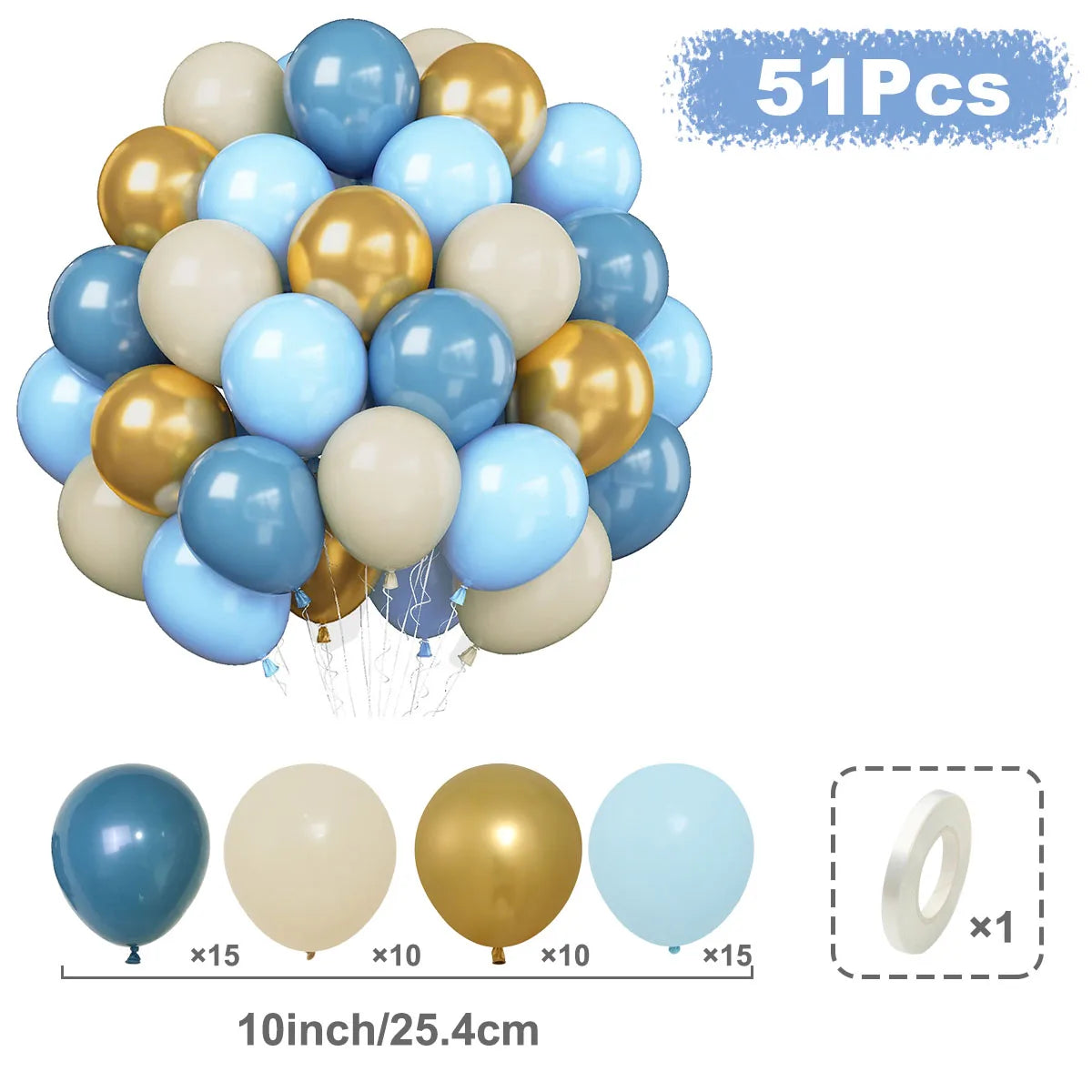 31/36/37/51/101Pcs Metallic Balloons Pearl White Latex Balloon Gold Confetti Balloons for Birthday Weddings Party Decorations