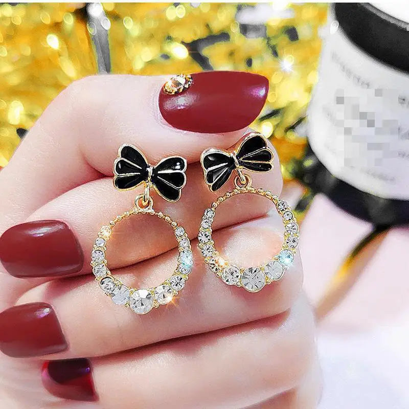 2023 New Classic Elegant Imitation Pearl Dangle Earrings For Women Crystal Long Tassel Exquisite Drop Earring Wedding Jewelry