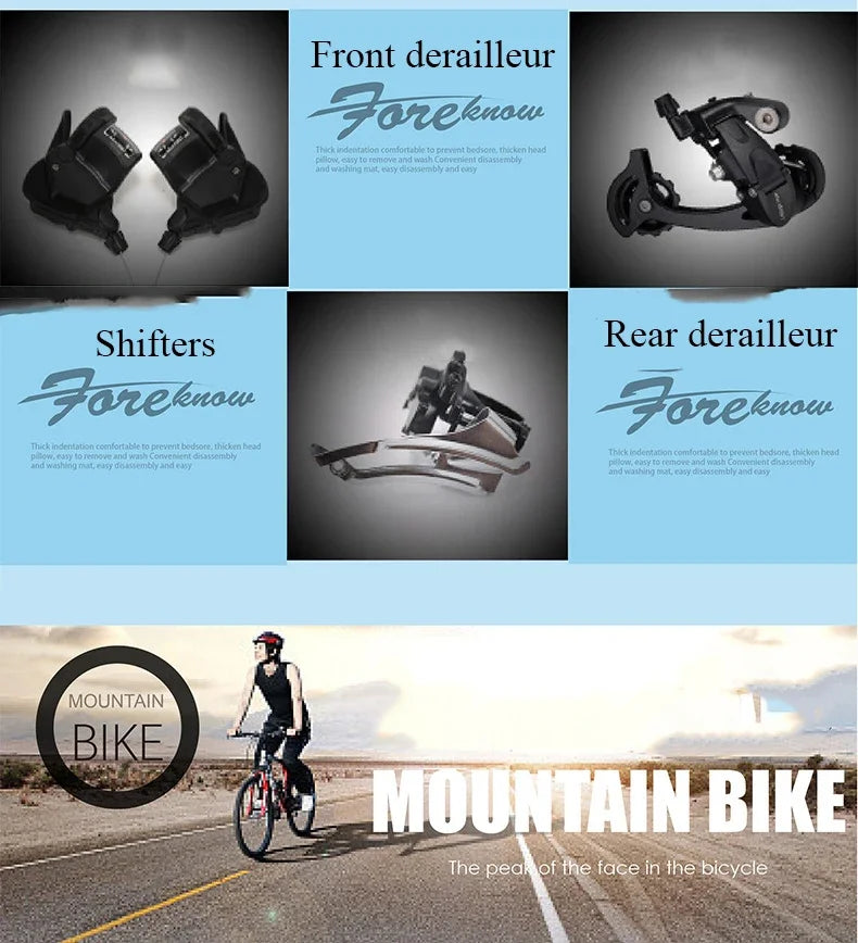Snow Bike 24/26 Inch 21/24/27/30 Speed Spoke Wheel Mountain Bicycle 4.0 Fat Tires Hanging Type Disc Brake Beach Off Road