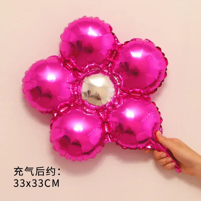 Flower Foil Balloons Leaf Flower Baloon Birthday Party Wedding Decorations Party Globos Shower Children Suplies اكواب دزني