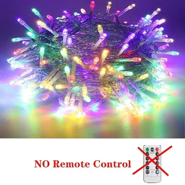 5M-100M Led Christmas Lights Outdoor led Fairy String Lights for Tree Ramadan 2024 Party Holiday Wedding Garland Decoration