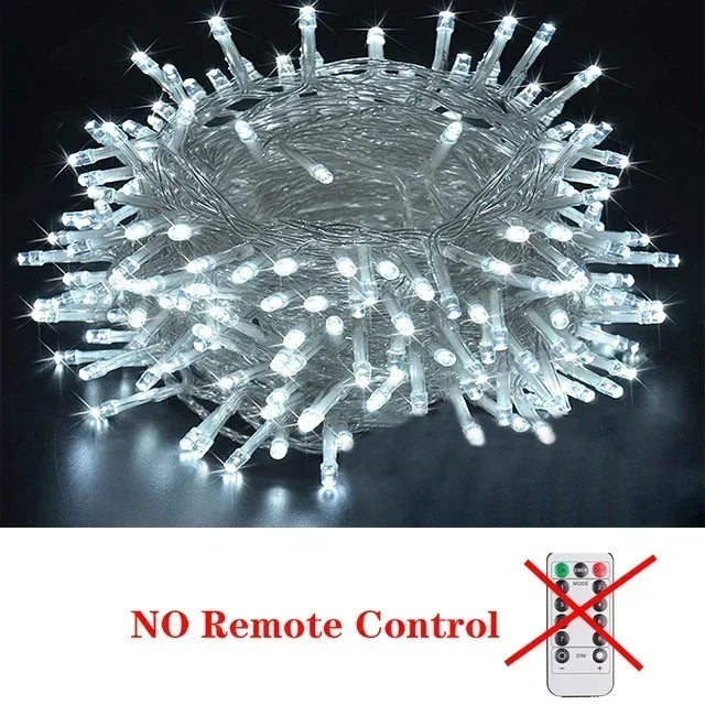 5M-100M Led Christmas Lights Outdoor led Fairy String Lights for Tree Ramadan 2024 Party Holiday Wedding Garland Decoration