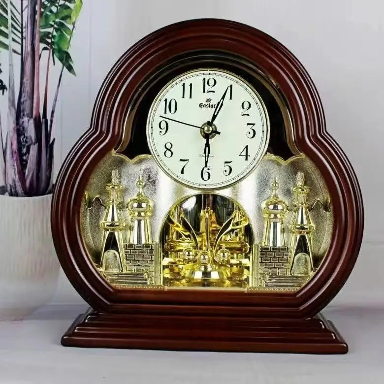 Modern American Home Furnishings Clocks and Watches European Silent Bedside Rotating Chinese Desk Clock