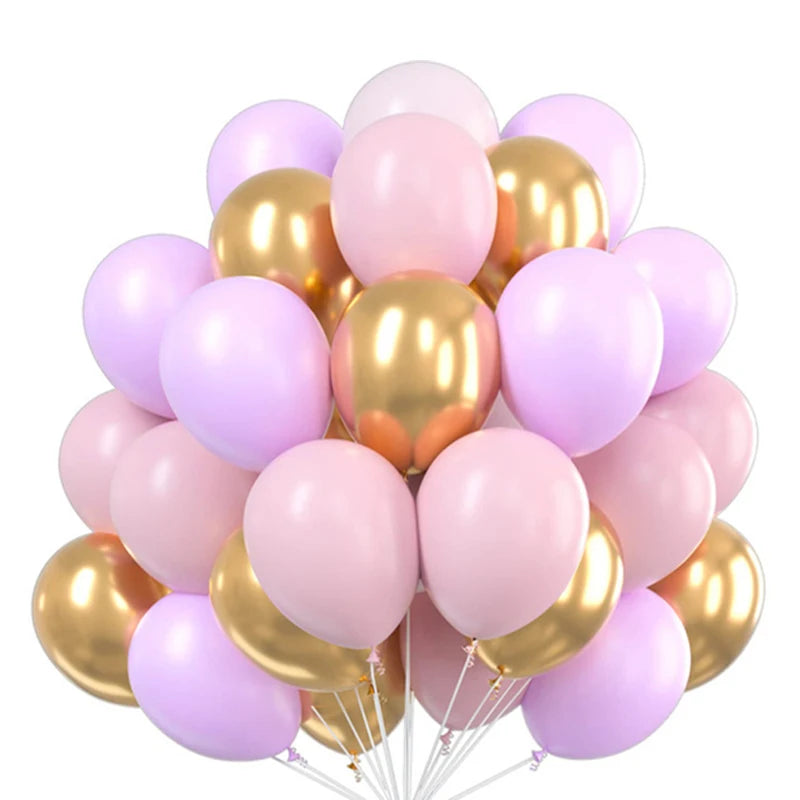10inch Gold Confetti Metallic Balloons Macaroon Latex Ballon Baby Shower Globos Adult Anniversary Wedding Birthday Party Decor