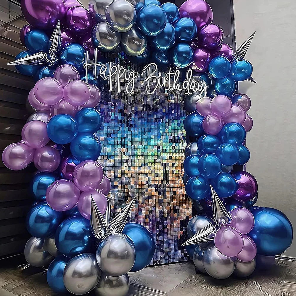 10/20/30pcs Metallic Gold Silver Latex Balloons Chrome Blue Purple Birthday Ballon Wedding Party Decor Baby Shower Helium Globos