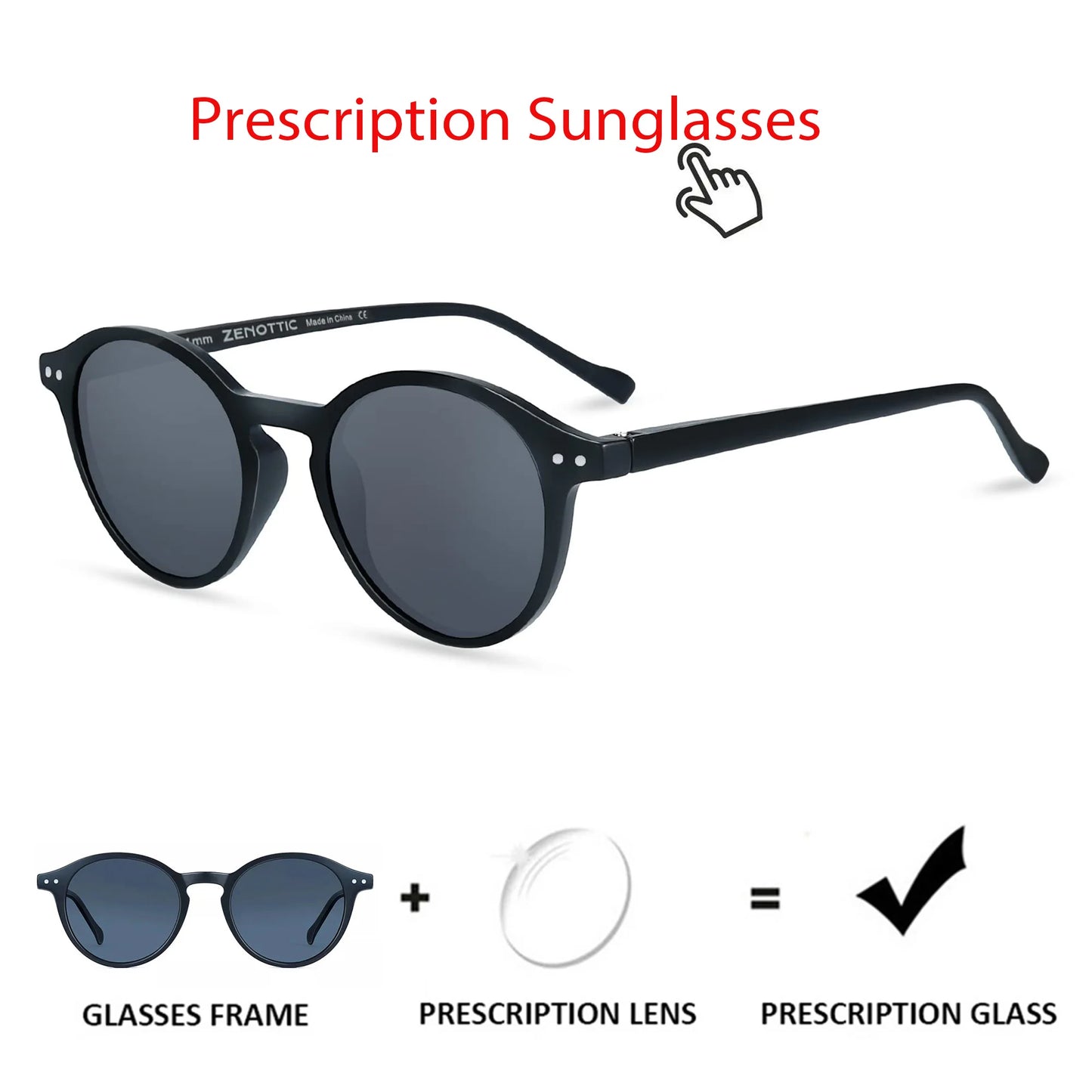 ZENOTTIC (S Size) Retro Circular Polarized Sunglasses 2024 Men Women Vintage Small Round Sun Glasses UV400 Goggles Shades