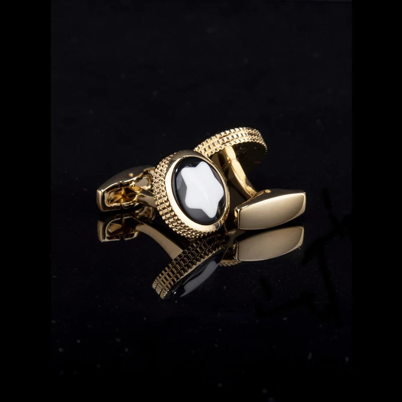 FLEXFIL Luxury shirt cufflinks for men's Brand cuff buttons cuff links gemelos High Quality round wedding abotoaduras Jewelry