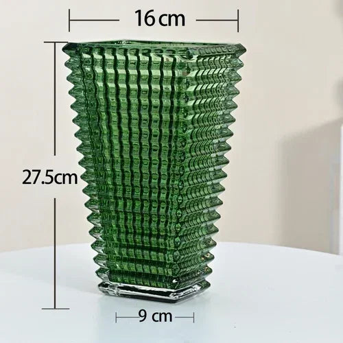 Wedding Luxury Vase Yellow Glass Tall Golden Nordic Vase Aesthetic Black Minimalist Jarrones Decorativos Moderno Room Decoration
