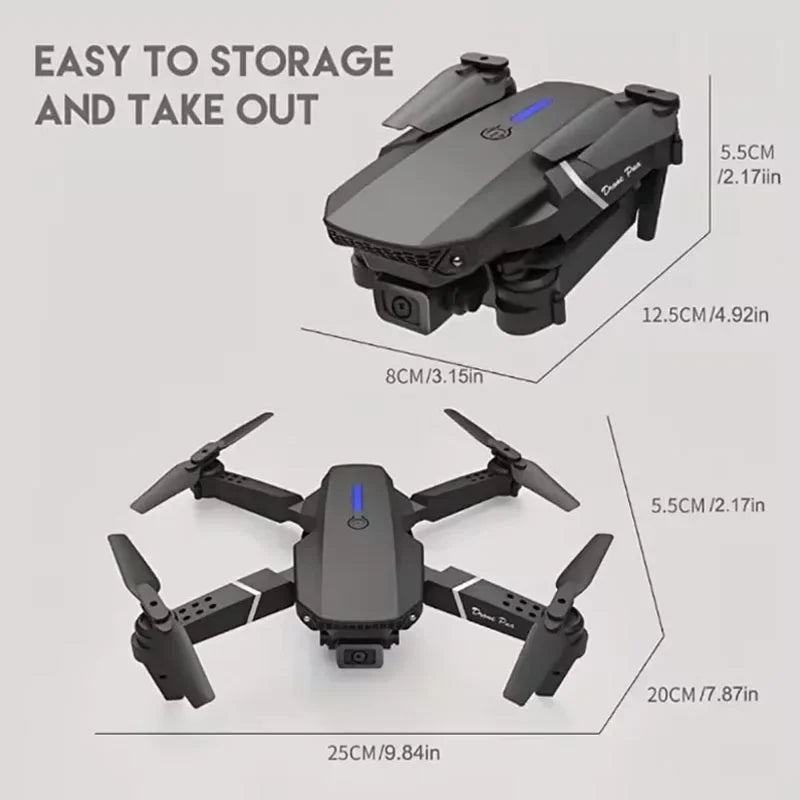 RC Drone New E88Pro 4K Professinal With 1080P Wide Angle Dual HD Camera Foldable RC Helicopter WIFI FPV Height Hold Apron Sell