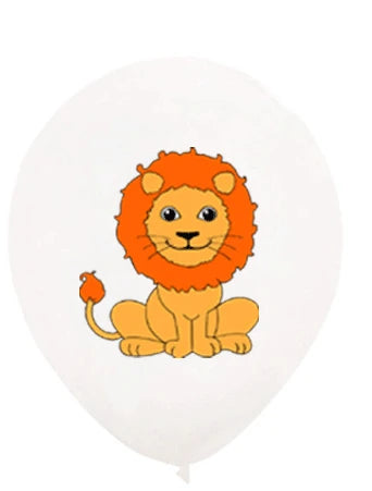 12 Inch Jungle Animal Latex Balloon Giraffe Lion Tiger Balloon Children Safari Birthday Party Decoration Baby Shower Ball