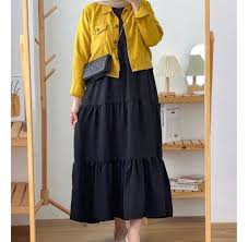 Yellow Top with Black Skirt  Trendy Western Outfit for Women