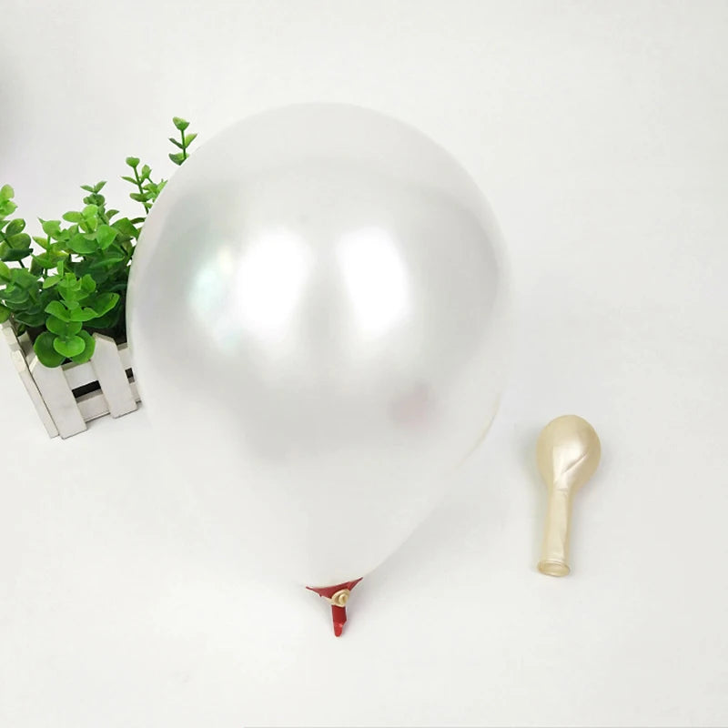 Pearl White Latex Balloon Wedding Party 10/12inch Purple Helium Baloon Decoration Birthday Party Festival Decor Wedding Supplies