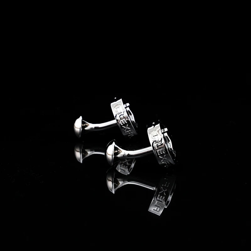 FLEXFIL Luxury shirt cufflinks for men's Brand cuff buttons cuff links gemelos High Quality round wedding abotoaduras Jewelry