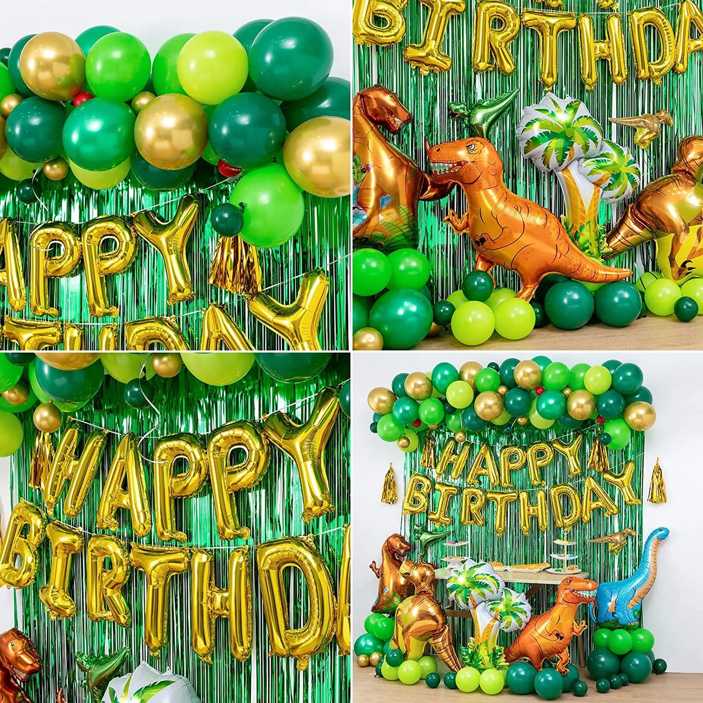 Dinosaur Birthday Party Decorations & Balloons Arch Garland Kit for Dino Themed Kid's Party Shower Celebration