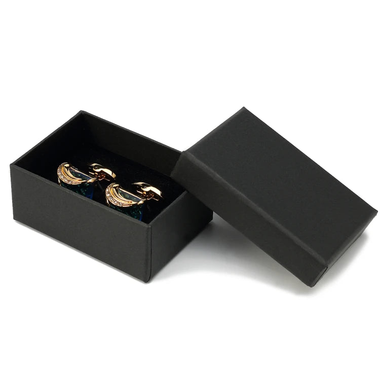 Low-key Luxury Glass Cufflinks for Mens Lepton Brand High Quality Square Crystal Cufflinks Shirt Cuff Links Relojes Gemelos