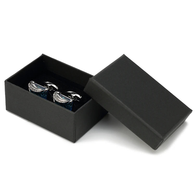 Low-key Luxury Glass Cufflinks for Mens Lepton Brand High Quality Square Crystal Cufflinks Shirt Cuff Links Relojes Gemelos