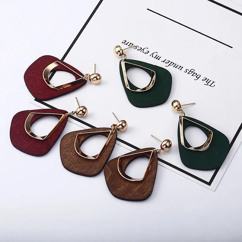ES3222 Bohemia Earrings Statement Jewelry Exaggerated Ethnic Hollow Out Geometric  Drop Earrings For Women Boho Style