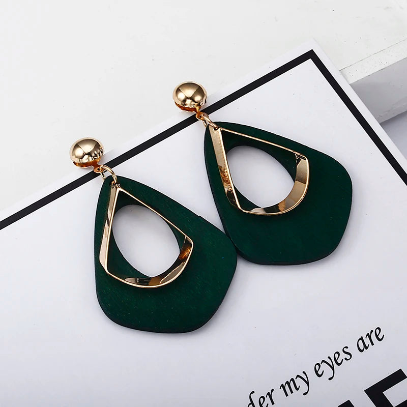 ES3222 Bohemia Earrings Statement Jewelry Exaggerated Ethnic Hollow Out Geometric  Drop Earrings For Women Boho Style