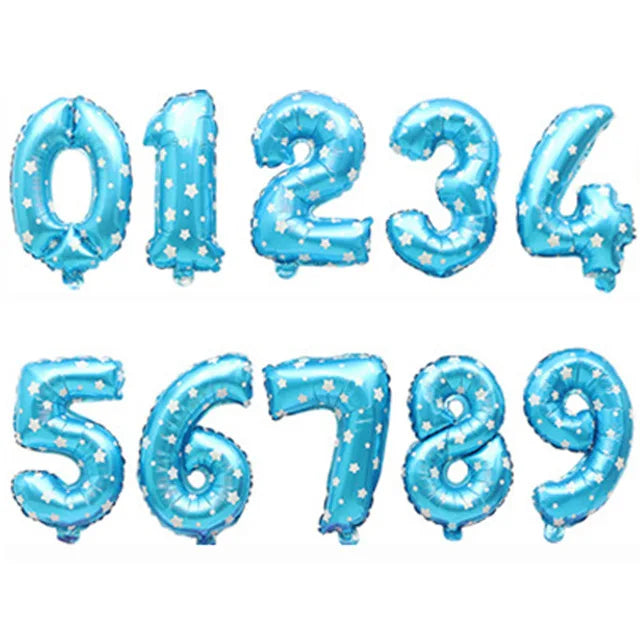 16 32 Inch Foil Number Balloons Wedding Happy Birthday Party Decorations Rose Gold Digital Globos Balloon Baby Shower Supplies