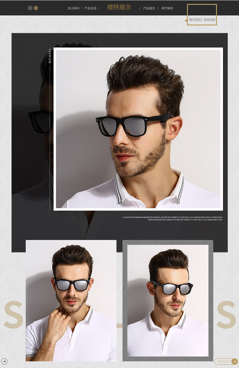 Mens Designer Square Polarized Sunglasses For Cycling Women Luxury Brand Rivet Sun Glasses Ladies Bans Eyewear UV400 Oculos De