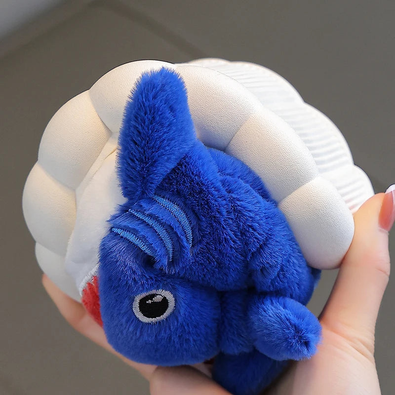New Winter Wrap Heels Cute Cartoon Shark Cotton Slippers Children's Non-slip Soft For Kids Girls Boys Baby Warm Plush Home Shoes