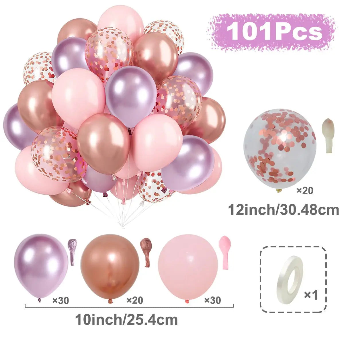 31/36/37/51/101Pcs Metallic Balloons Pearl White Latex Balloon Gold Confetti Balloons for Birthday Weddings Party Decorations