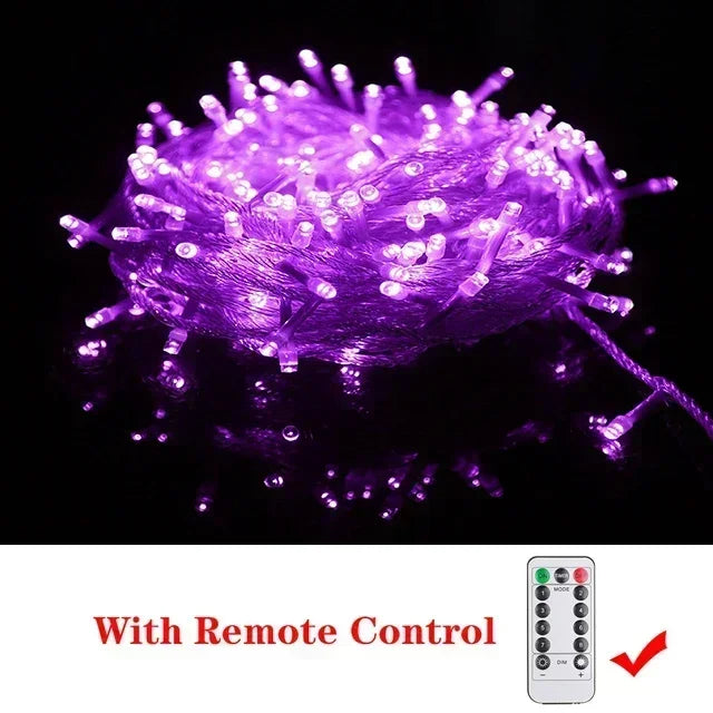 5M-100M Led Christmas Lights Outdoor led Fairy String Lights for Tree Ramadan 2024 Party Holiday Wedding Garland Decoration