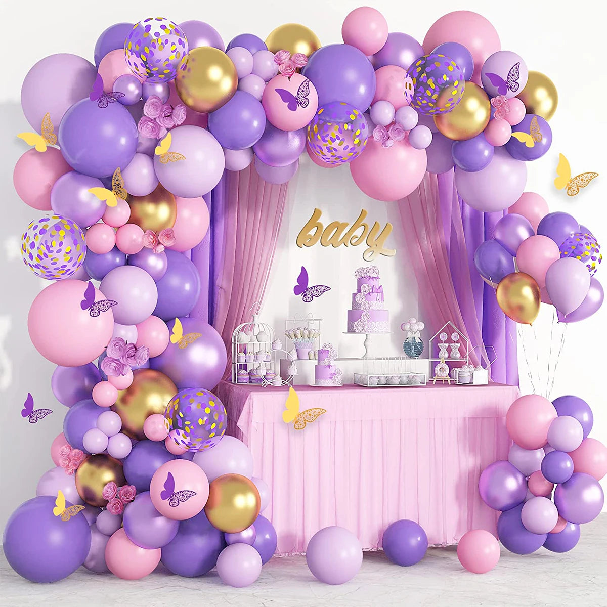Tender Pink Gold Balloon Garland Arch Kit Wedding Birthday Party Decoration Adult Kids Baby Shower Decor Ballon Wedding Supplies