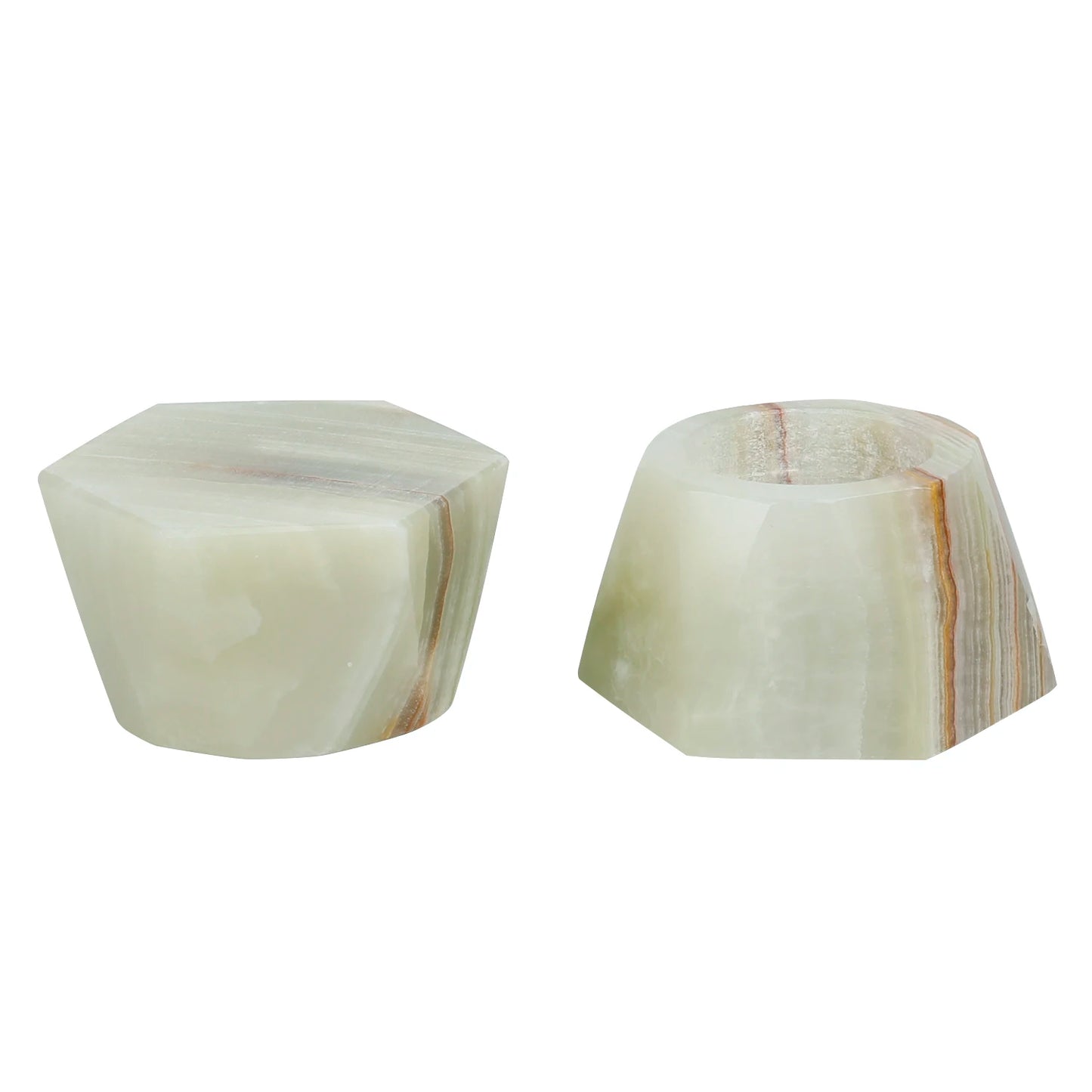 Natural Stones Marble Candlesticks Crystals Candle Holder Cave Tea Candle Wedding Party Dinner Home Decoration