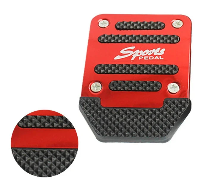 Universal Aluminum Automatic Transmission Car Pedal Cover Brake Fuel Gas Foot Pad Set Kit Pedals Red Blue Silver Non-Slip Tools