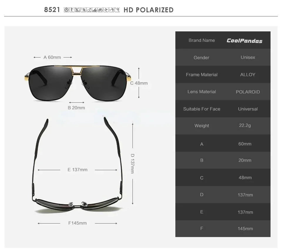 Photochromic Polarized Sunglasses for Men Fashion Sun Glasses Men Women Luxury Driving Classic Cycling Sunglasses 2024