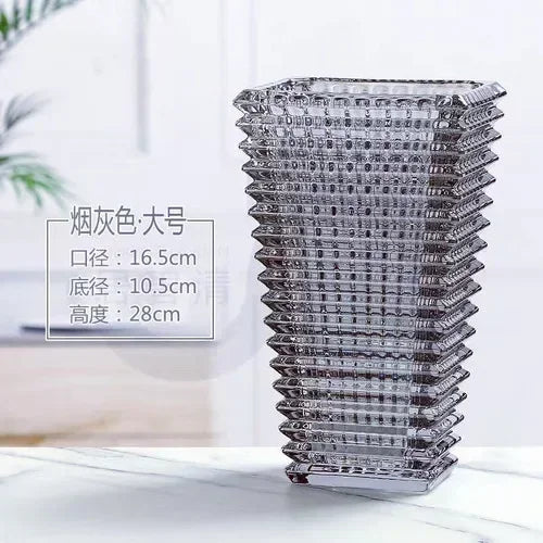 Wedding Luxury Vase Yellow Glass Tall Golden Nordic Vase Aesthetic Black Minimalist Jarrones Decorativos Moderno Room Decoration