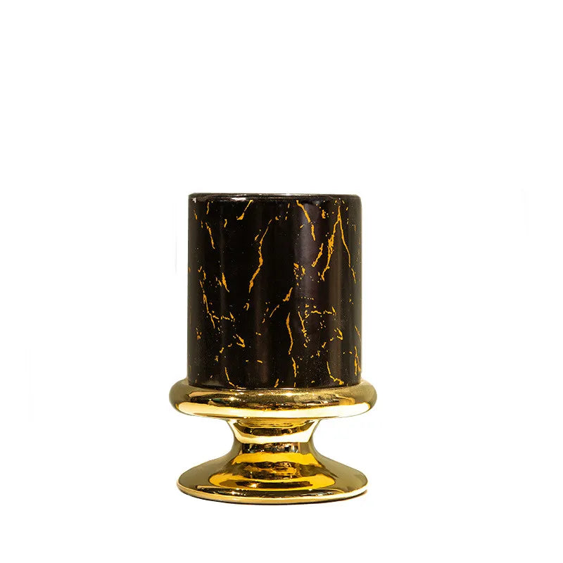 Ceramic Vase Marble Grain Tall Flowerpot  Flower Arrangement Hydroponics Home Furnishing Decoration Vases Pots Terrarium