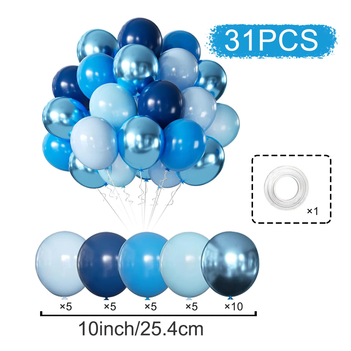 31/36/37/51/101Pcs Metallic Balloons Pearl White Latex Balloon Gold Confetti Balloons for Birthday Weddings Party Decorations