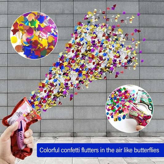 10/20/30/40Pcs Handheld Confetti Multicolor Inflatable Confetti Supply Party Popper Props for Birthday Graduation Party Props