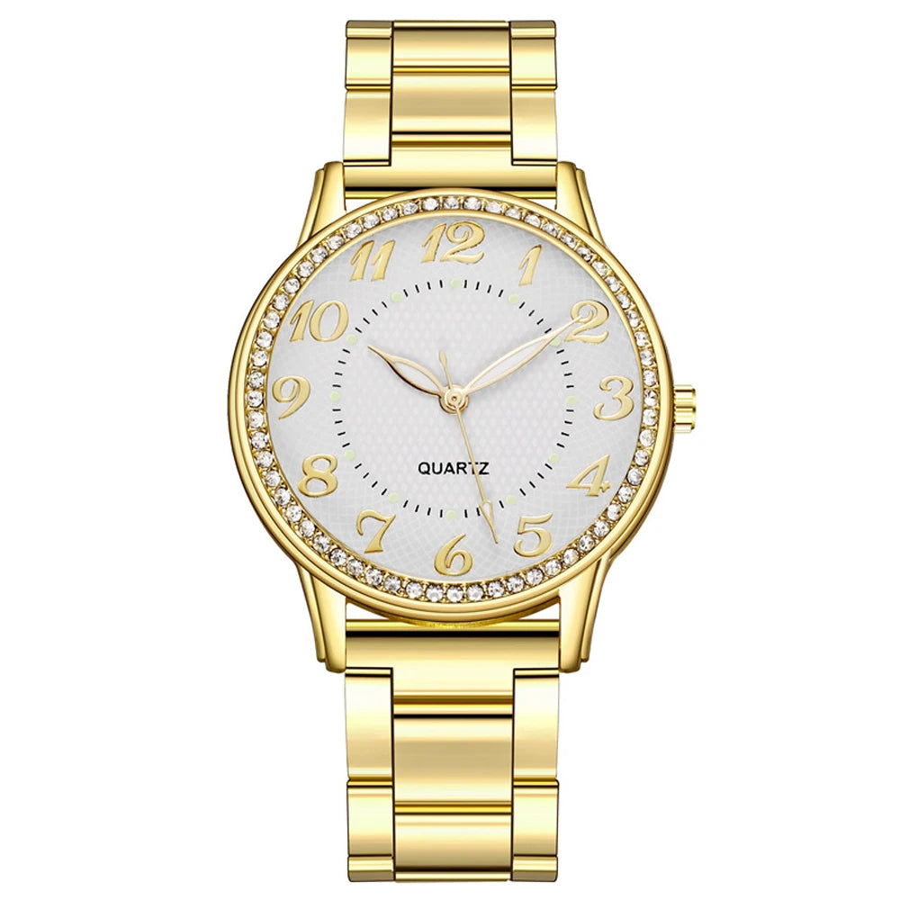 Elegant Dress Mesh Belt Rhinestones Quartz Watches  Luxury  Bracelet Quartz Watches for Women  BusinessClock Relogio Feminino