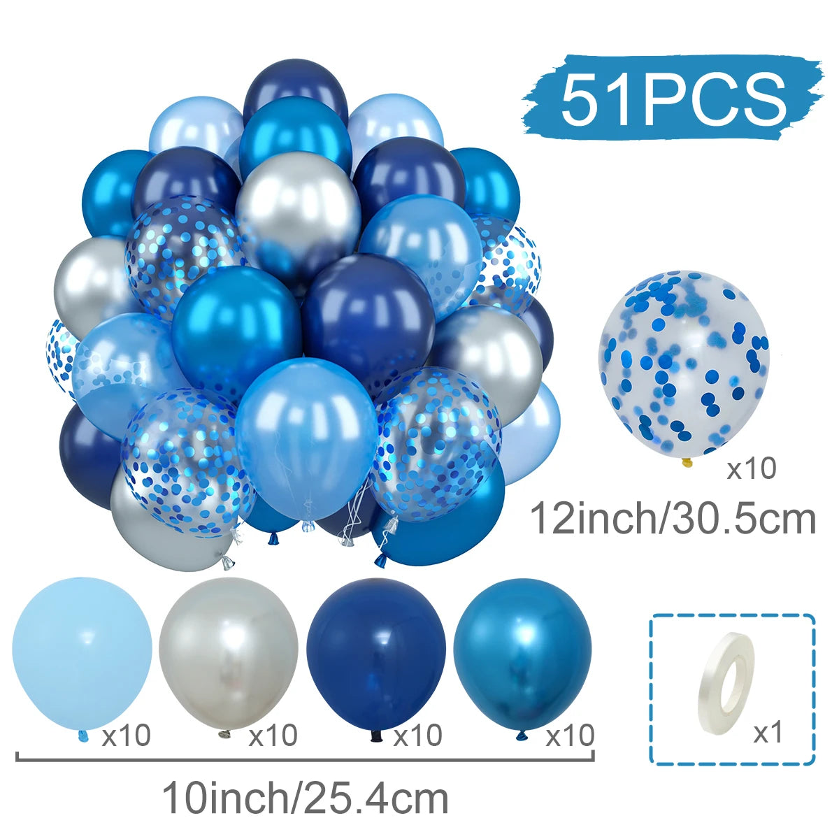 31/36/37/51/101Pcs Metallic Balloons Pearl White Latex Balloon Gold Confetti Balloons for Birthday Weddings Party Decorations