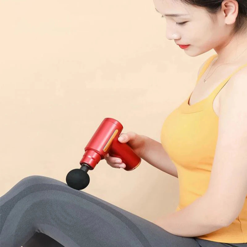 Xiaomi Mini Fascia Gun Tissue Massager Portable Lightweight Body Massage with LED Touch Screen 4 Replaceable Massage Heads 2024